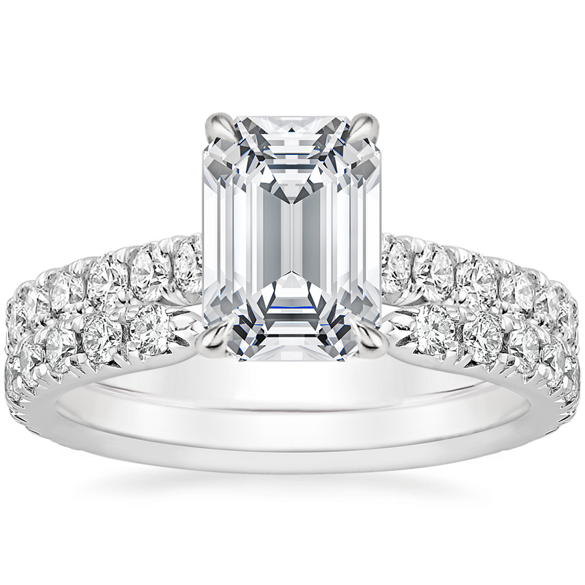 18K White Gold Sienna Diamond Ring 3 8 ct. tw. with Luxe Sienna